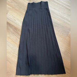 Joie Black A-Line Pleated Skirt